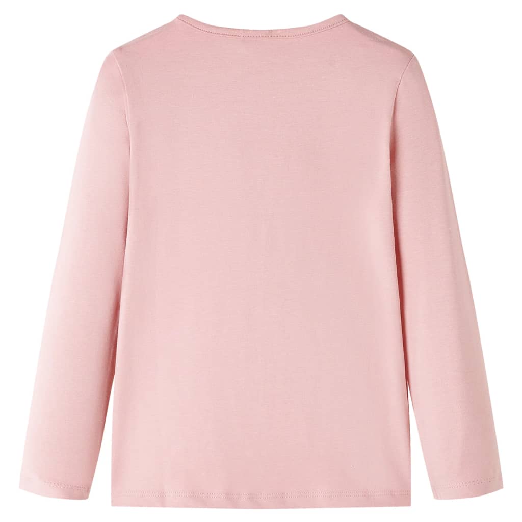 vidaXL Kindershirt met lange mouwen 104 lichtroze afbeelding