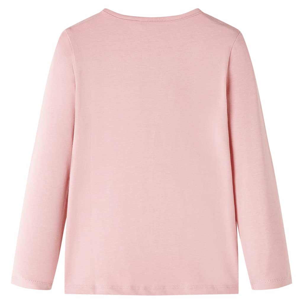 vidaXL Kindershirt met lange mouwen 116 lichtroze afbeelding