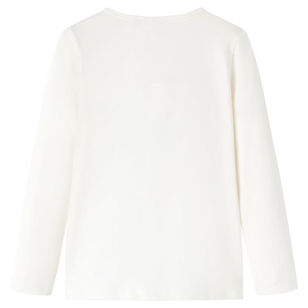 vidaXL Kindershirt met lange mouwen 140 ecru afbeelding