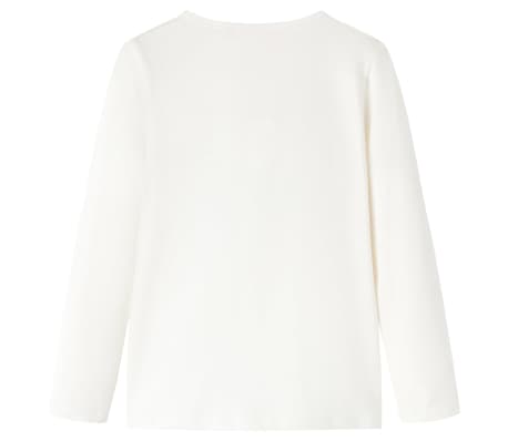 Tricou de copii cu m&acirc;neci lungi, ecru, 140