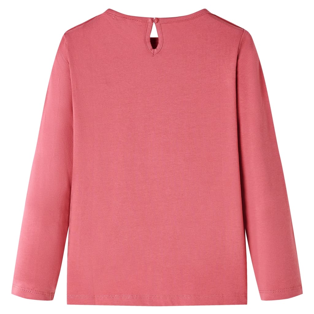 vidaXL Kindershirt met lange mouwen 104 oudroze afbeelding