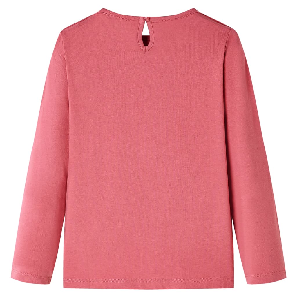 vidaXL Kindershirt met lange mouwen 116 oudroze afbeelding