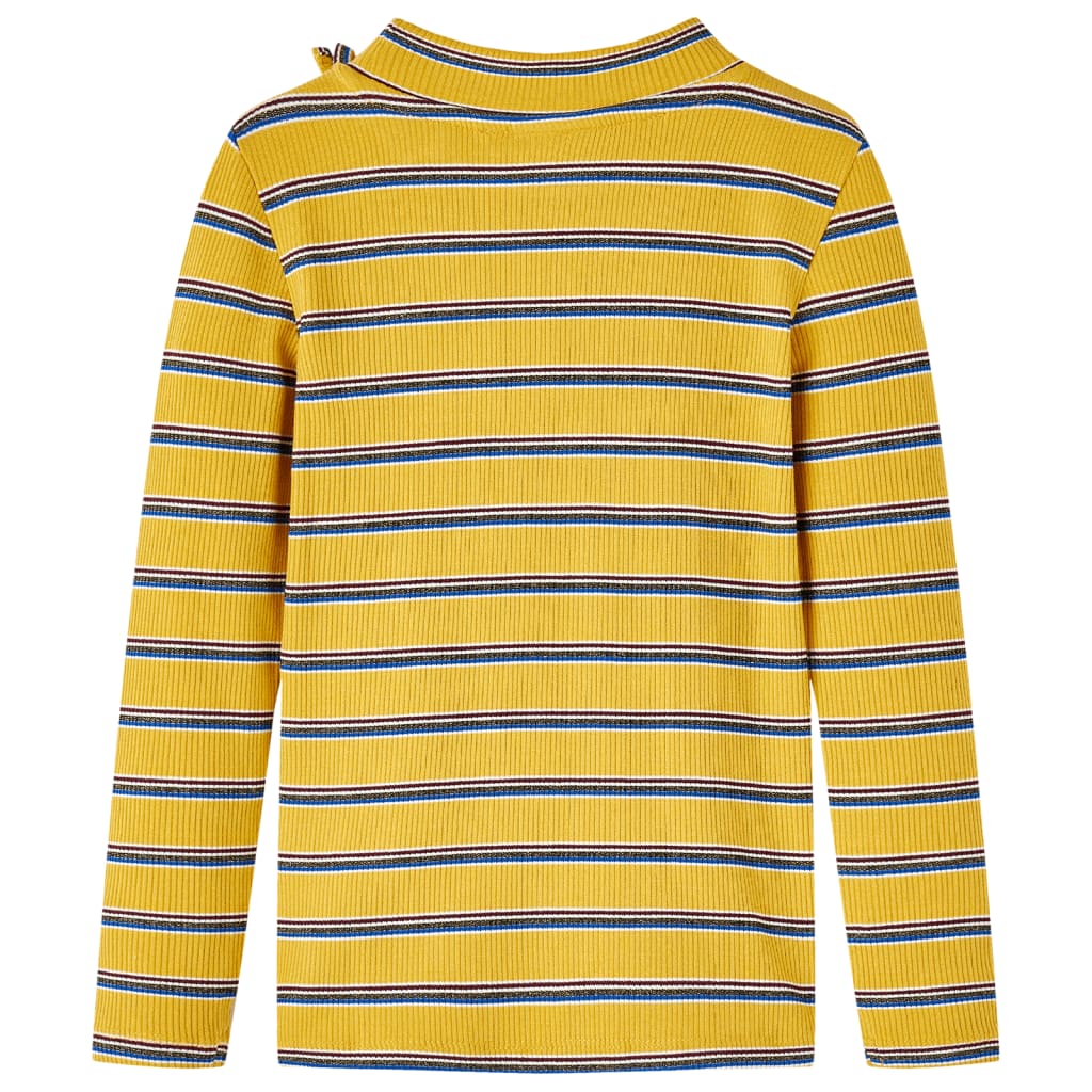 vidaXL Kindershirt met lange mouwen 104 okerkleurig afbeelding