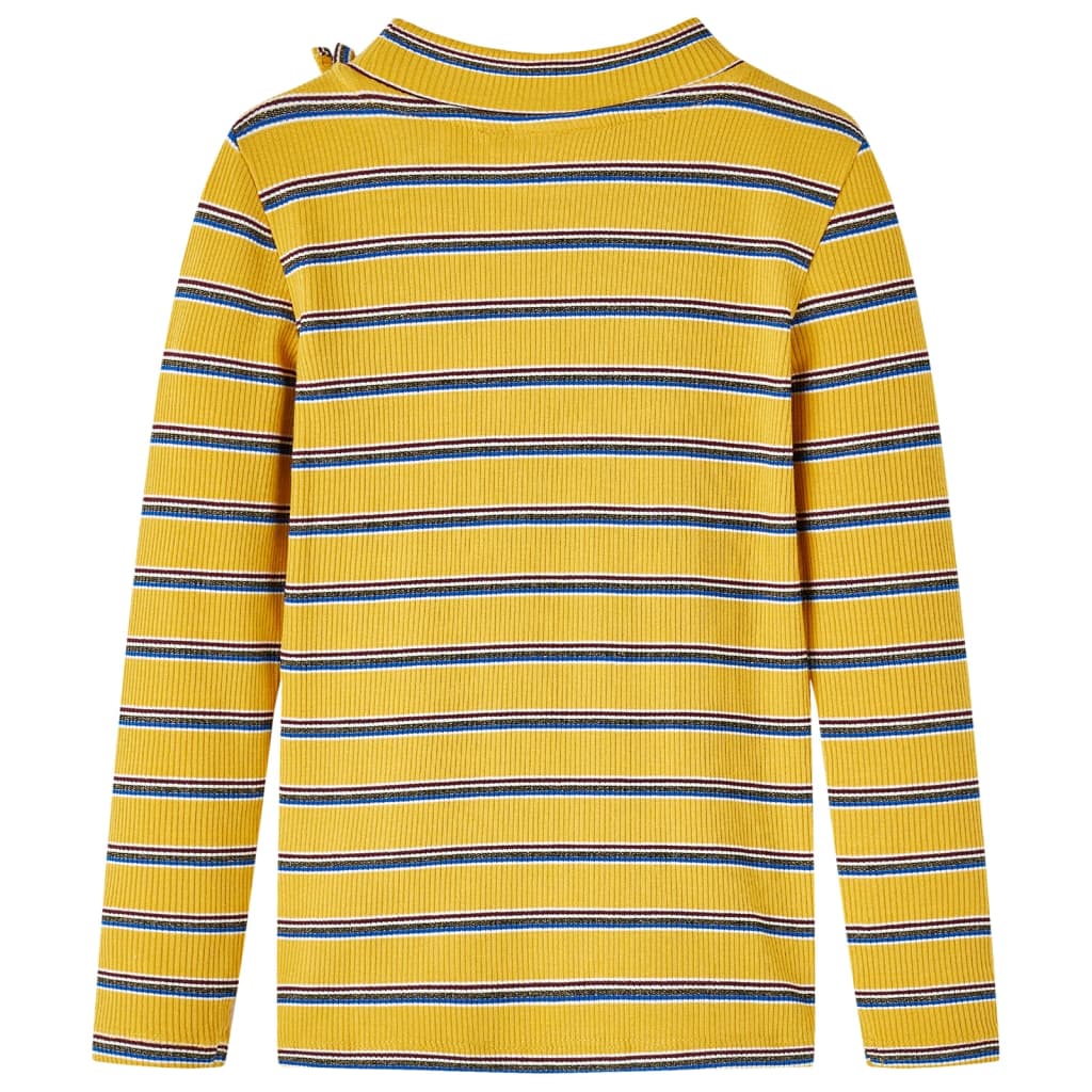 vidaXL Kindershirt met lange mouwen 116 okerkleurig afbeelding