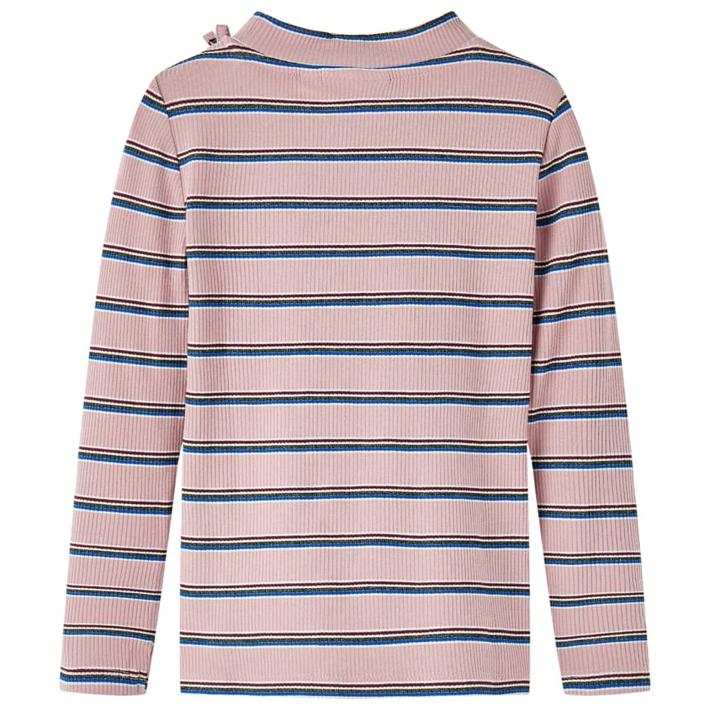vidaXL Tricou pentru copii cu mâneci lungi, roz deschis, 104