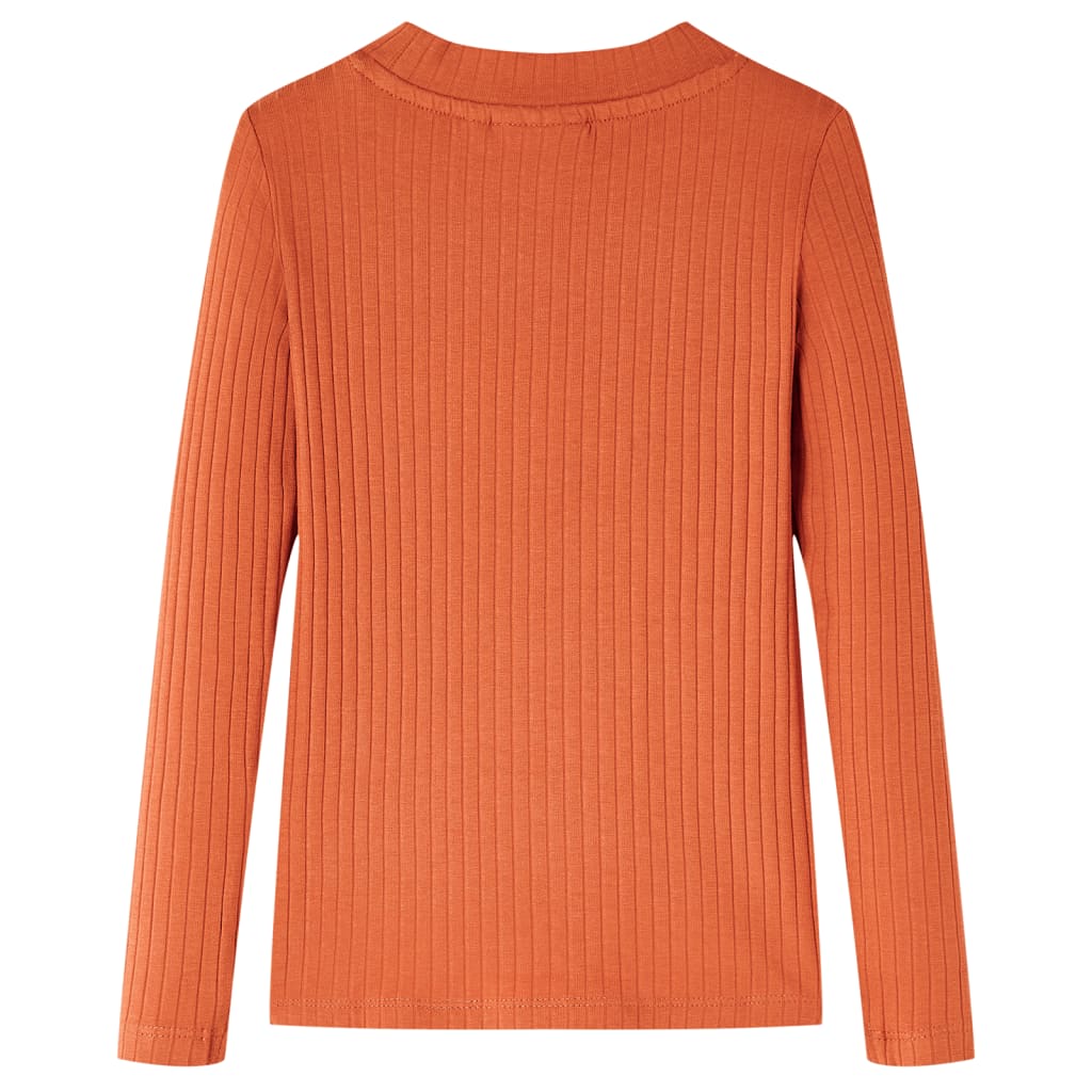 vidaXL Kindershirt met lange mouwen 116 oranjebruin afbeelding