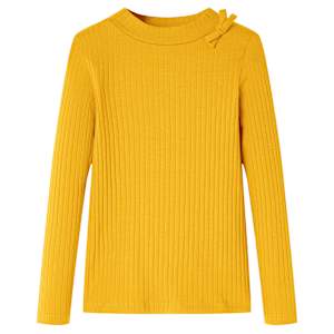 Otroška majica z dolgimi rokavi oker 104