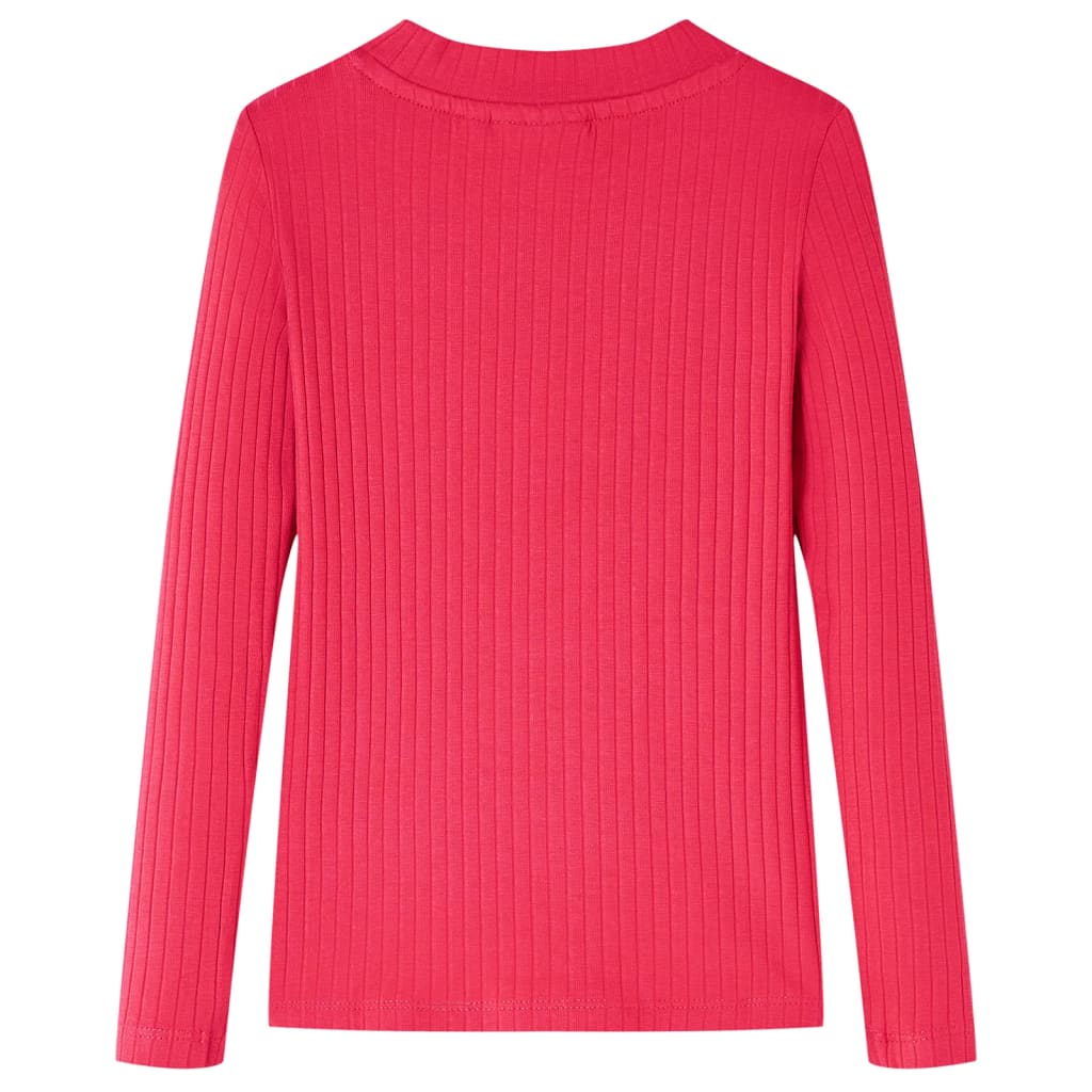 vidaXL Kindershirt met lange mouwen 116 felroze afbeelding