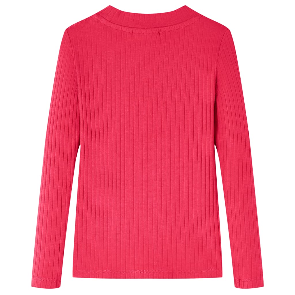 vidaXL Kindershirt met lange mouwen 128 felroze afbeelding