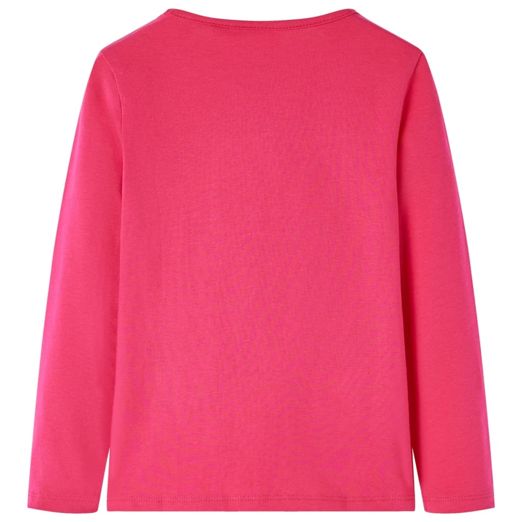vidaXL Kindershirt met lange mouwen 104 felroze afbeelding