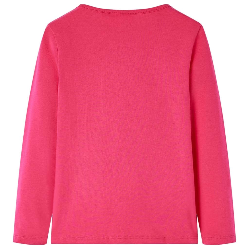 vidaXL Kindershirt met lange mouwen 140 felroze afbeelding