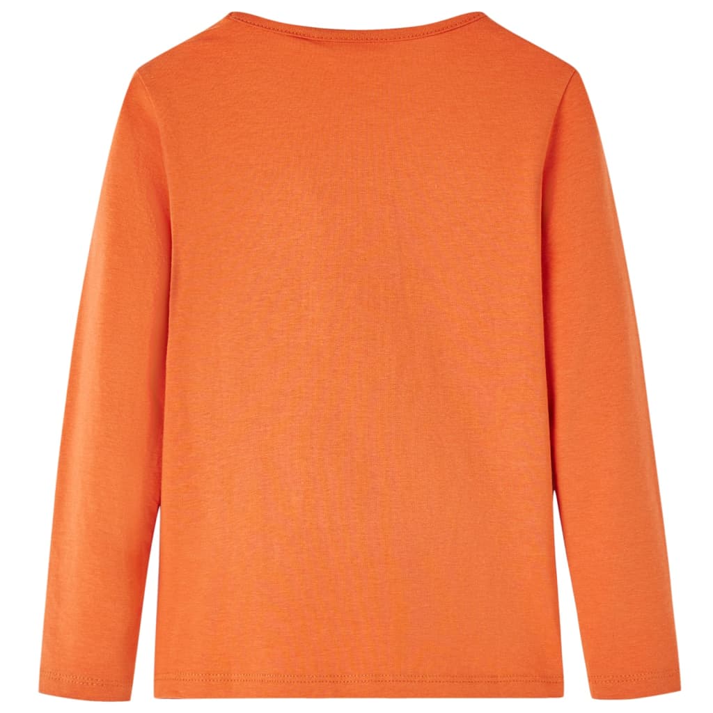 vidaXL Kindershirt met lange mouwen 104 oranjebruin afbeelding