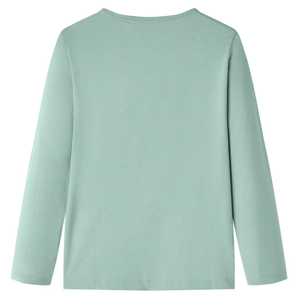 vidaXL Kindershirt met lange mouwen 116 middelmintkleurig afbeelding