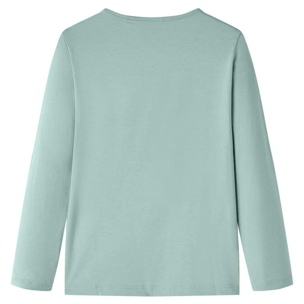 vidaXL Kindershirt met lange mouwen 128 middelmintkleurig afbeelding