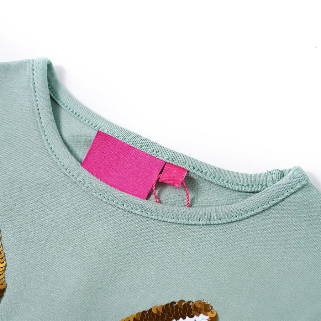 Thumbnail - vidaXL Kinder-Langarmshirt Minzgrün 128