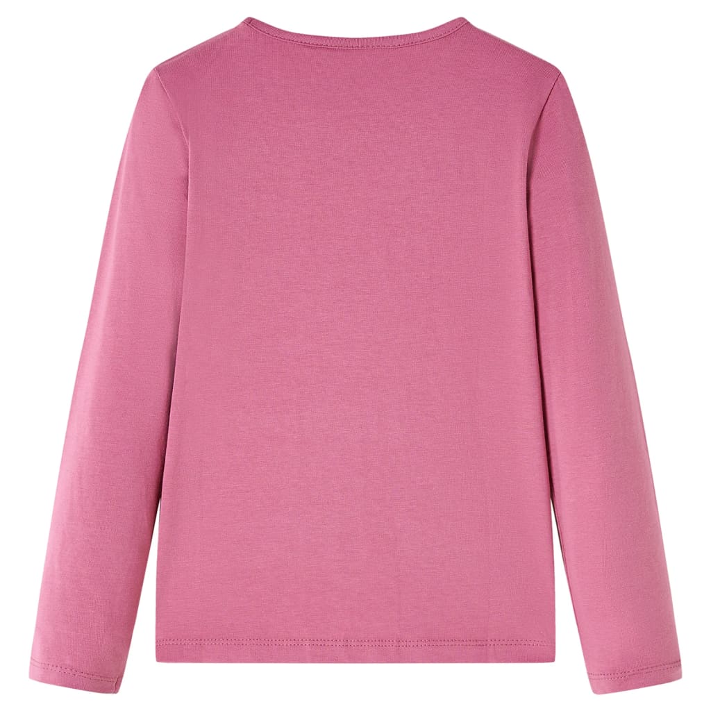 vidaXL Kindershirt met lange mouwen 104 frambozenkleurig afbeelding