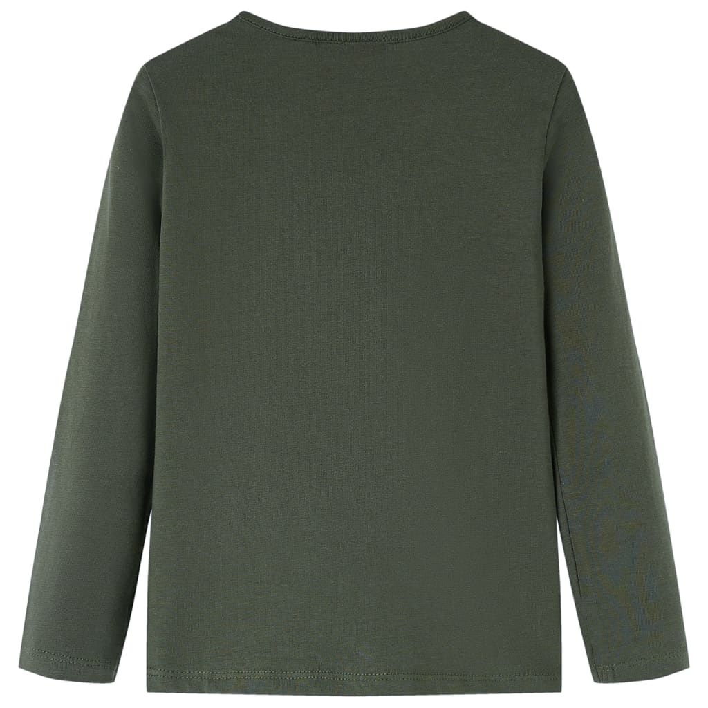 vidaXL Kindershirt met lange mouwen 104 kakikleurig afbeelding