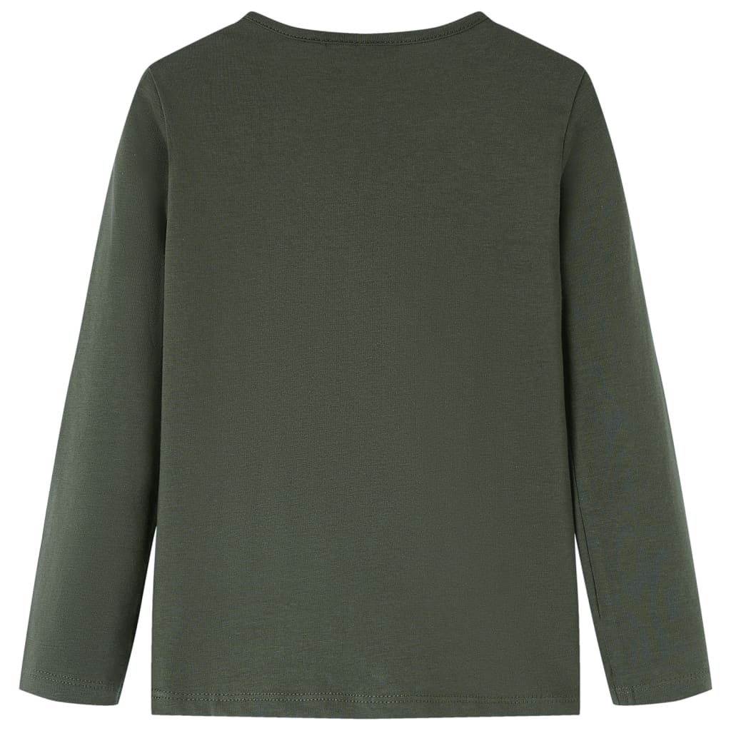 vidaXL Kindershirt met lange mouwen 116 kakikleurig afbeelding