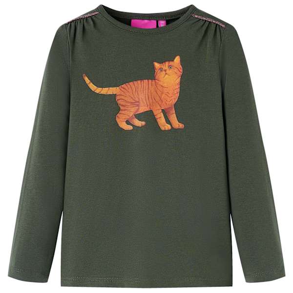 Pikkade varrukatega lastes&auml;rk, khaki, 140