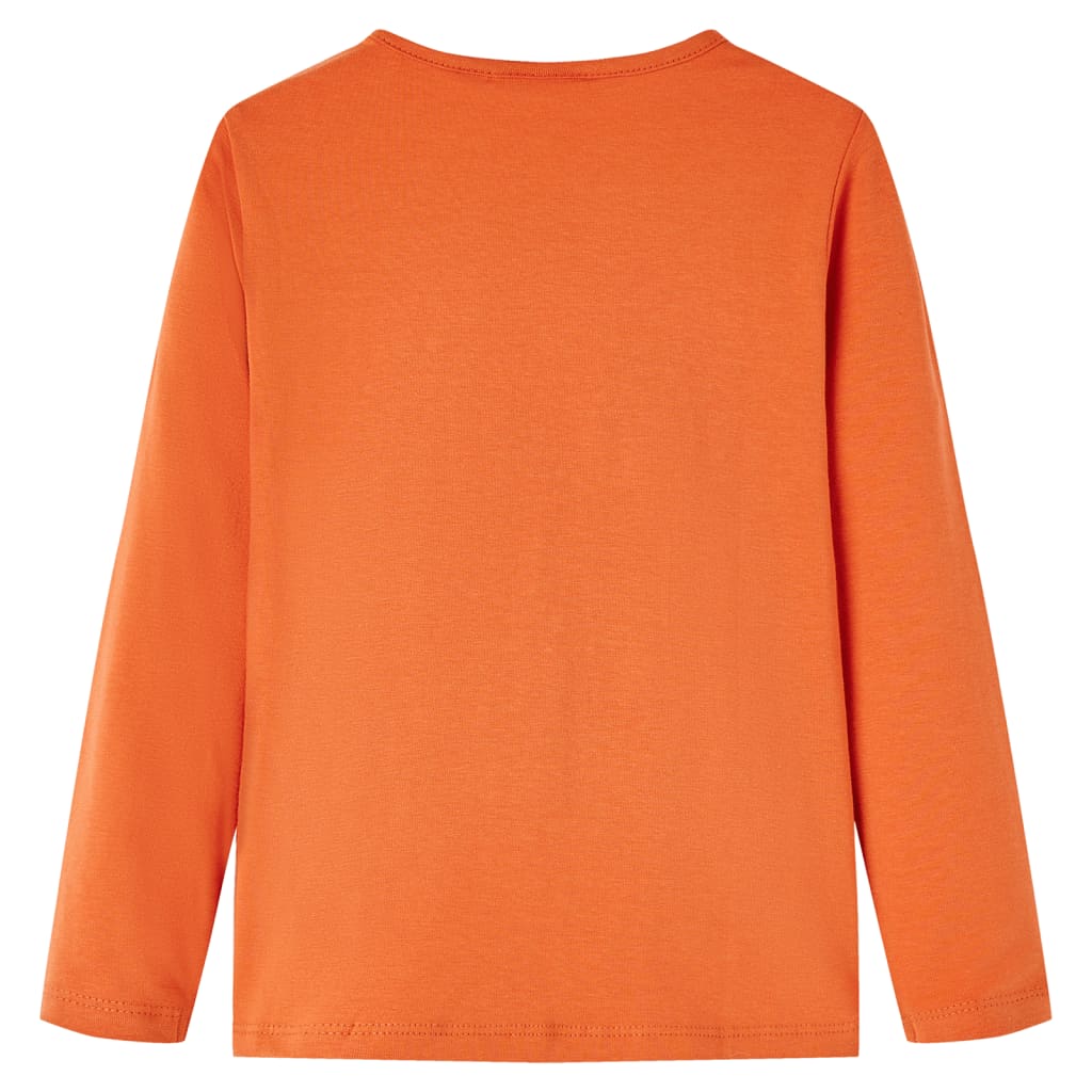 vidaXL Kindershirt met lange mouwen 92 oranjebruin afbeelding