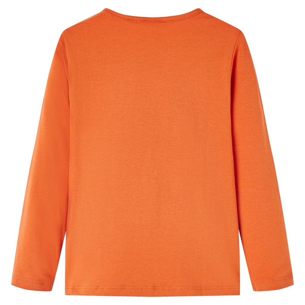 vidaXL Kindershirt met lange mouwen 116 oranjebruin afbeelding