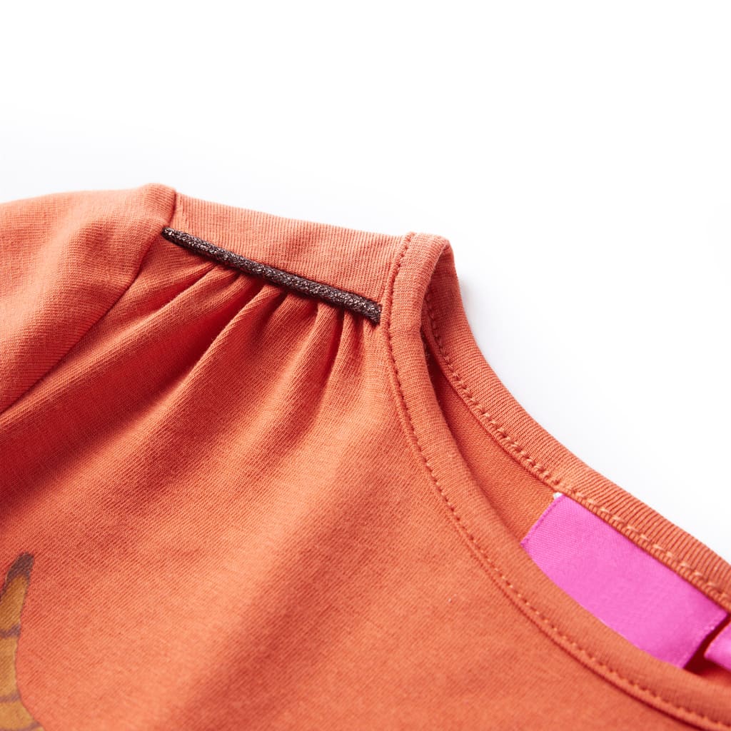 Thumbnail - vidaXL Kinder-Langarmshirt Dunkelorange 128