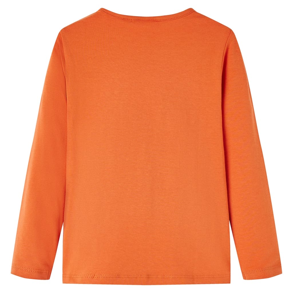 vidaXL Kindershirt met lange mouwen 140 oranjebruin afbeelding