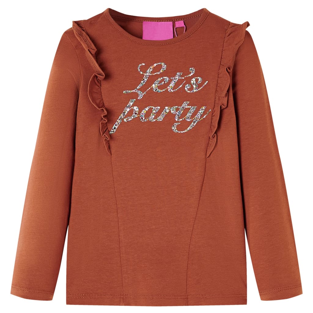 vidaXL Kinder-Langarmshirt Cognac 92