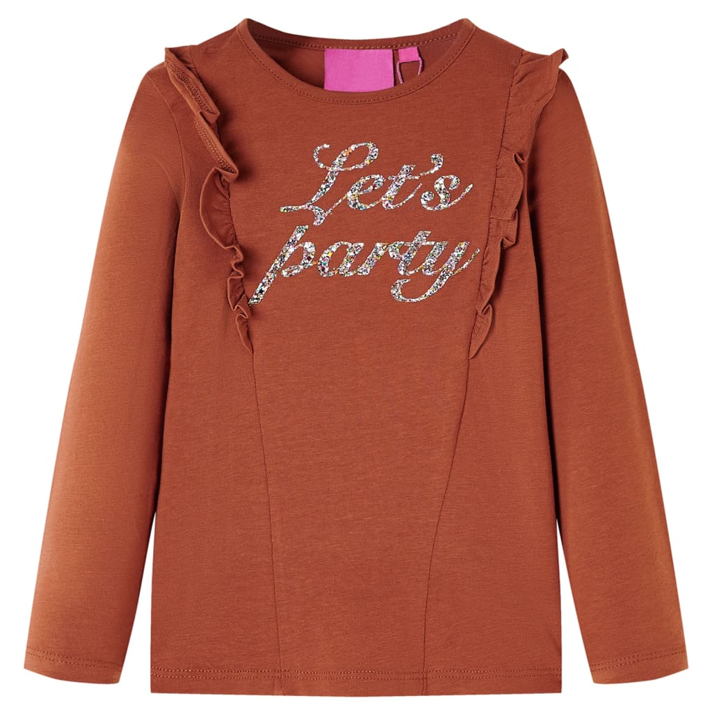 vidaXL Kinder-Langarmshirt Cognac 116