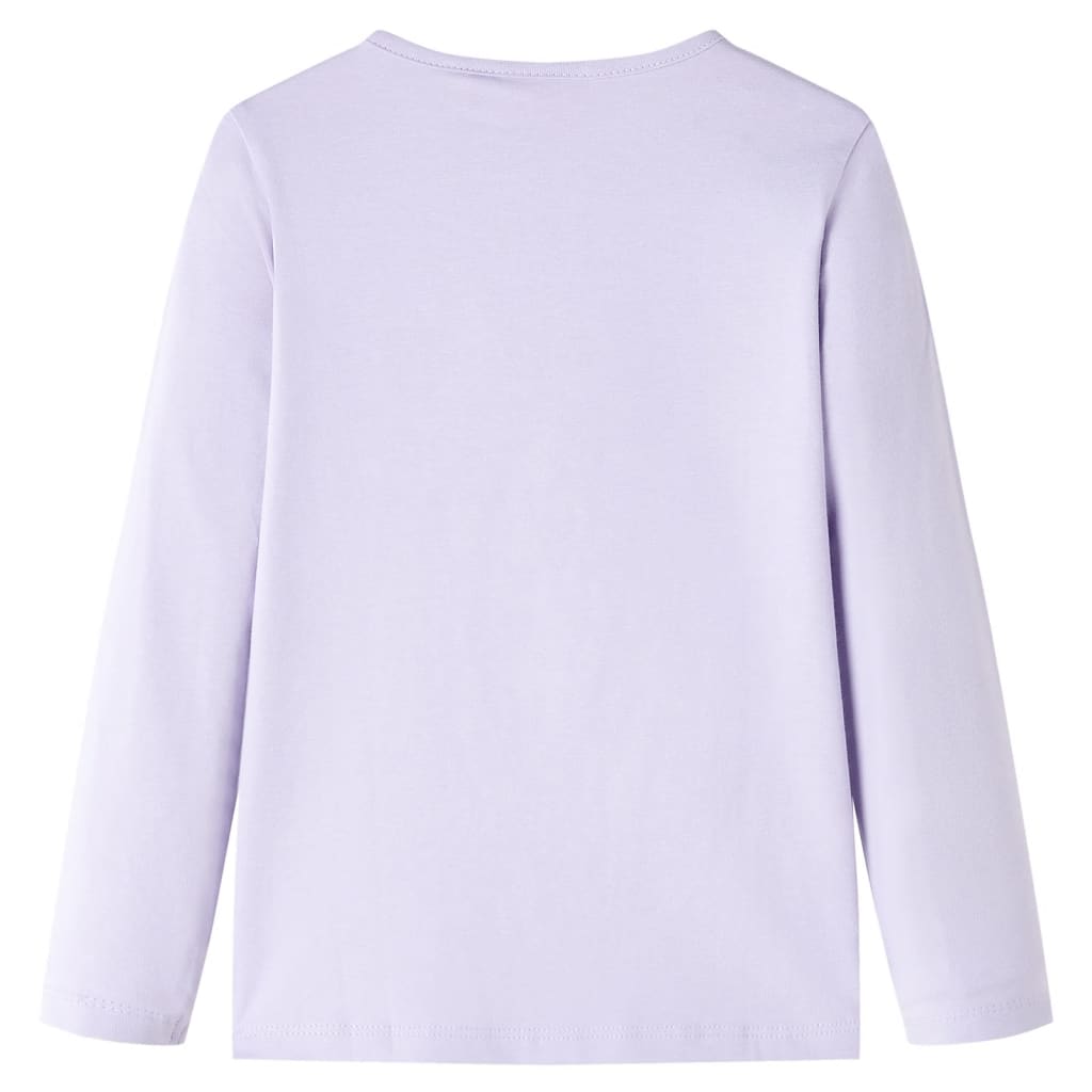 vidaXL Kindershirt met lange mouwen 92 lichtlila afbeelding