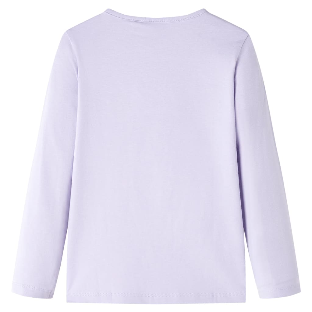 vidaXL Kindershirt met lange mouwen 104 lichtlila afbeelding