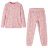 Laste pidžaama, pikkade varrukatega, heleroosa, 116