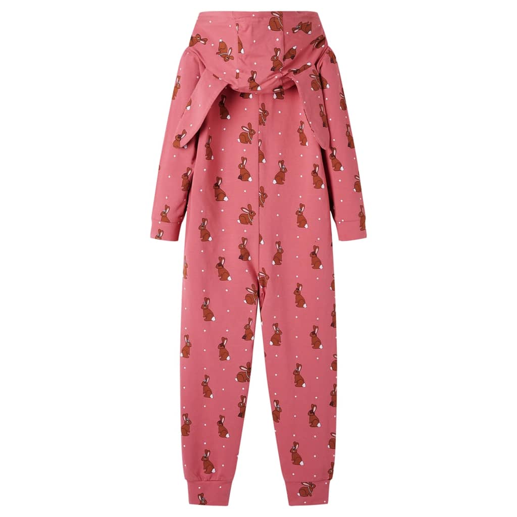 vidaXL Kinderonesie met capuchon 116 oudroze afbeelding