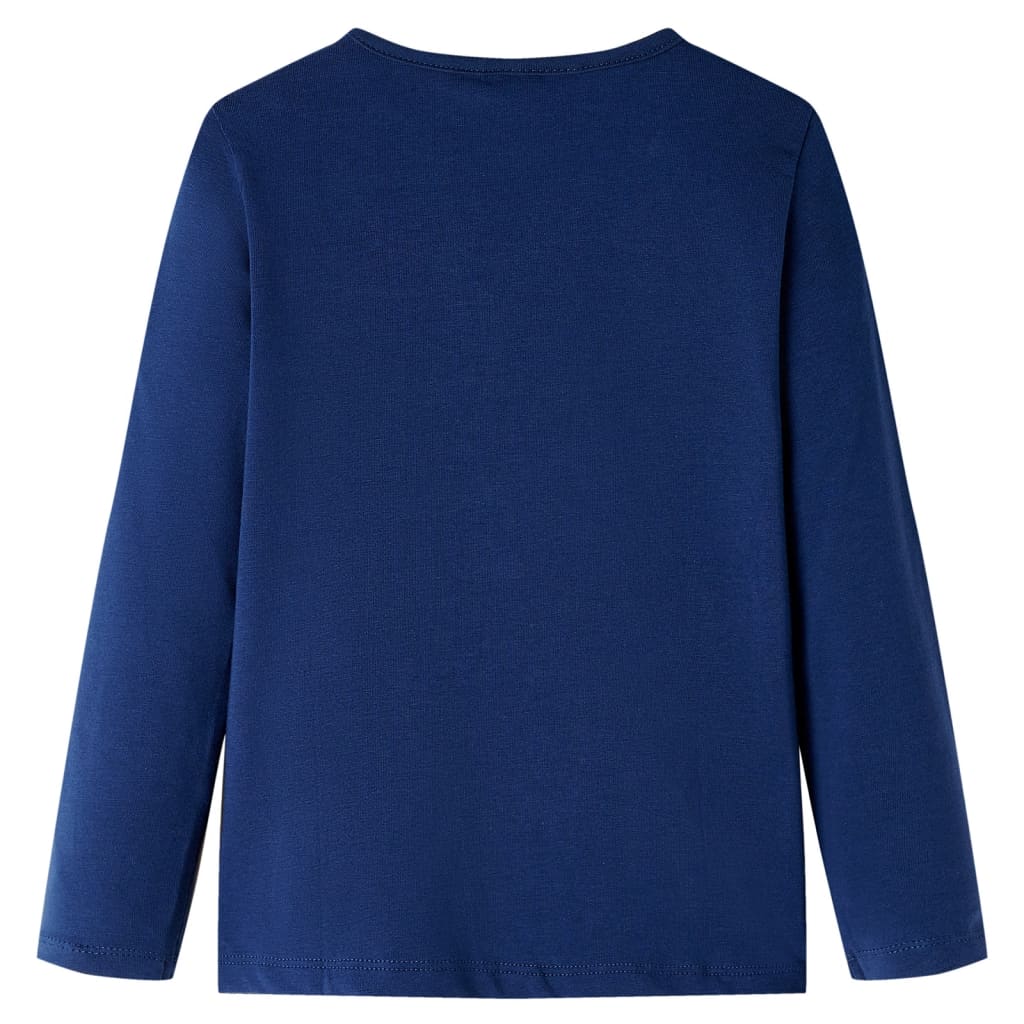 vidaXL Kindershirt met lange mouwen 116 marineblauw afbeelding