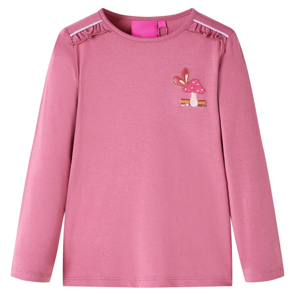 vidaXL Kinder-Langarmshirt Himbeerrosa 140