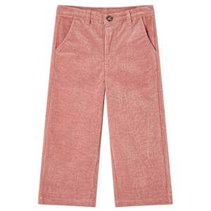 Otroške hlače rebrasti žamet starinsko roza 104