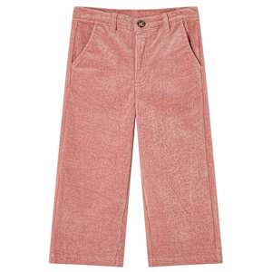 Otroške hlače rebrasti žamet starinsko roza 128