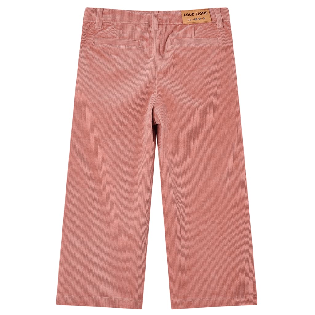 vidaXL Kinderbroek 128 ribfluweel oudroze afbeelding