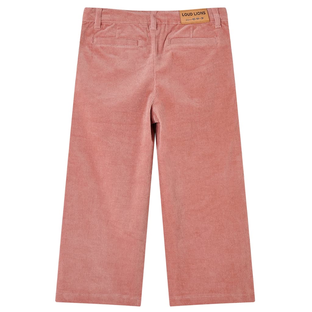 vidaXL Kinderbroek 140 ribfluweel oudroze afbeelding