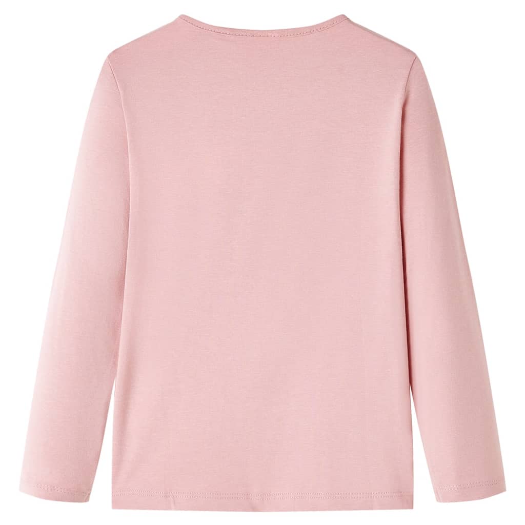 vidaXL Kindershirt met lange mouwen 140 lichtroze afbeelding