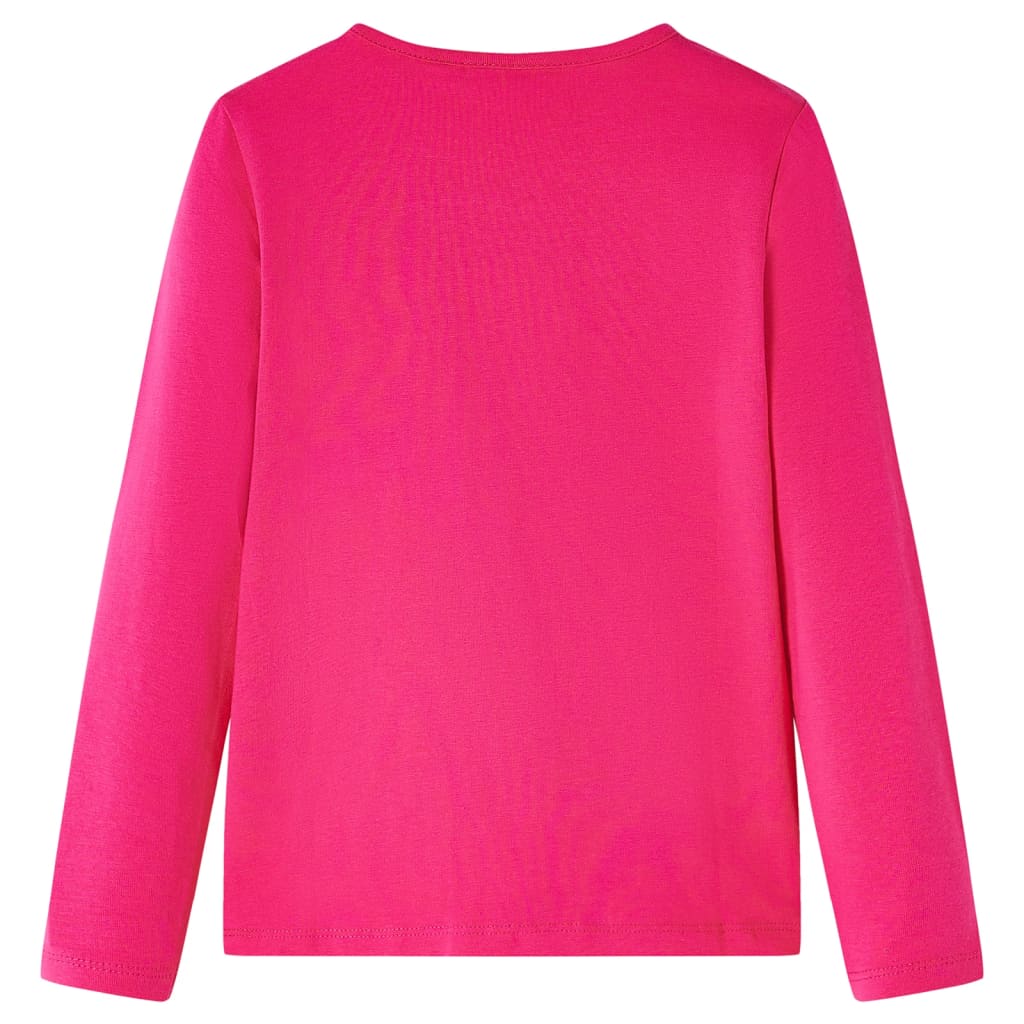 vidaXL Kindershirt met lange mouwen 140 felroze afbeelding