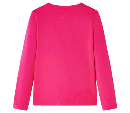 Kinder-Langarmshirt Knallrosa 140