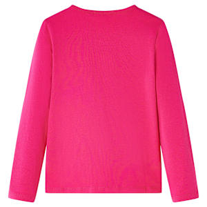 Kinder-Langarmshirt Knallrosa 140