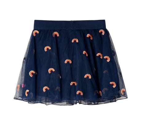 Kinderrock mit T&uuml;ll Marineblau 128