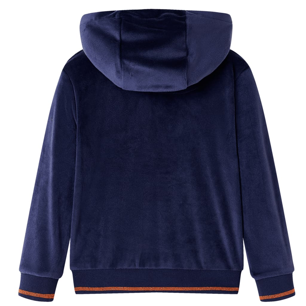 vidaXL Kinderjas met capuchon 92 marineblauw afbeelding