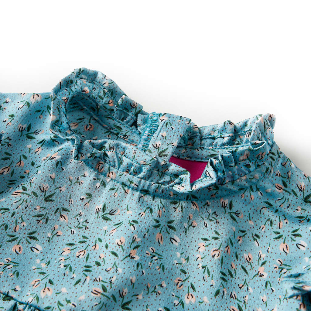 Thumbnail - vidaXL Kinderkleid mit langen Ärmeln Blau 104
