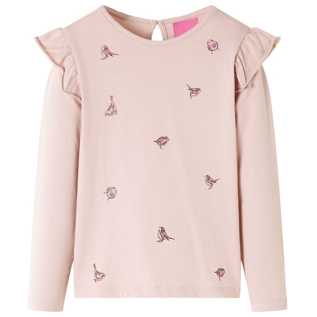 Tricou cu mâneci lungi, pentru copii, roz, 128