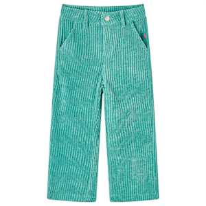 Otroške hlače žamet mint zelena 104