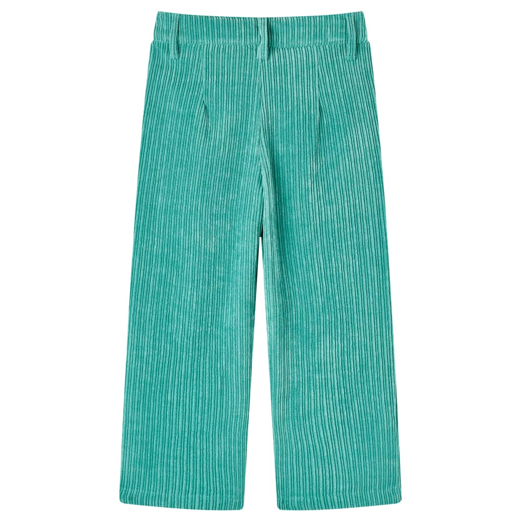 vidaXL Kinderbroek 128 ribfluweel mintgroen afbeelding