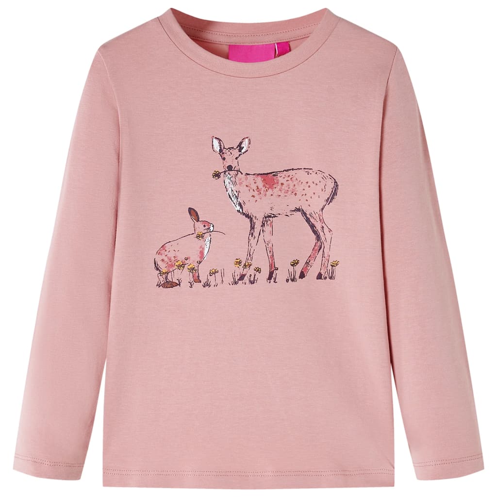 vidaXL Kinder-Langarmshirt Rosa 128